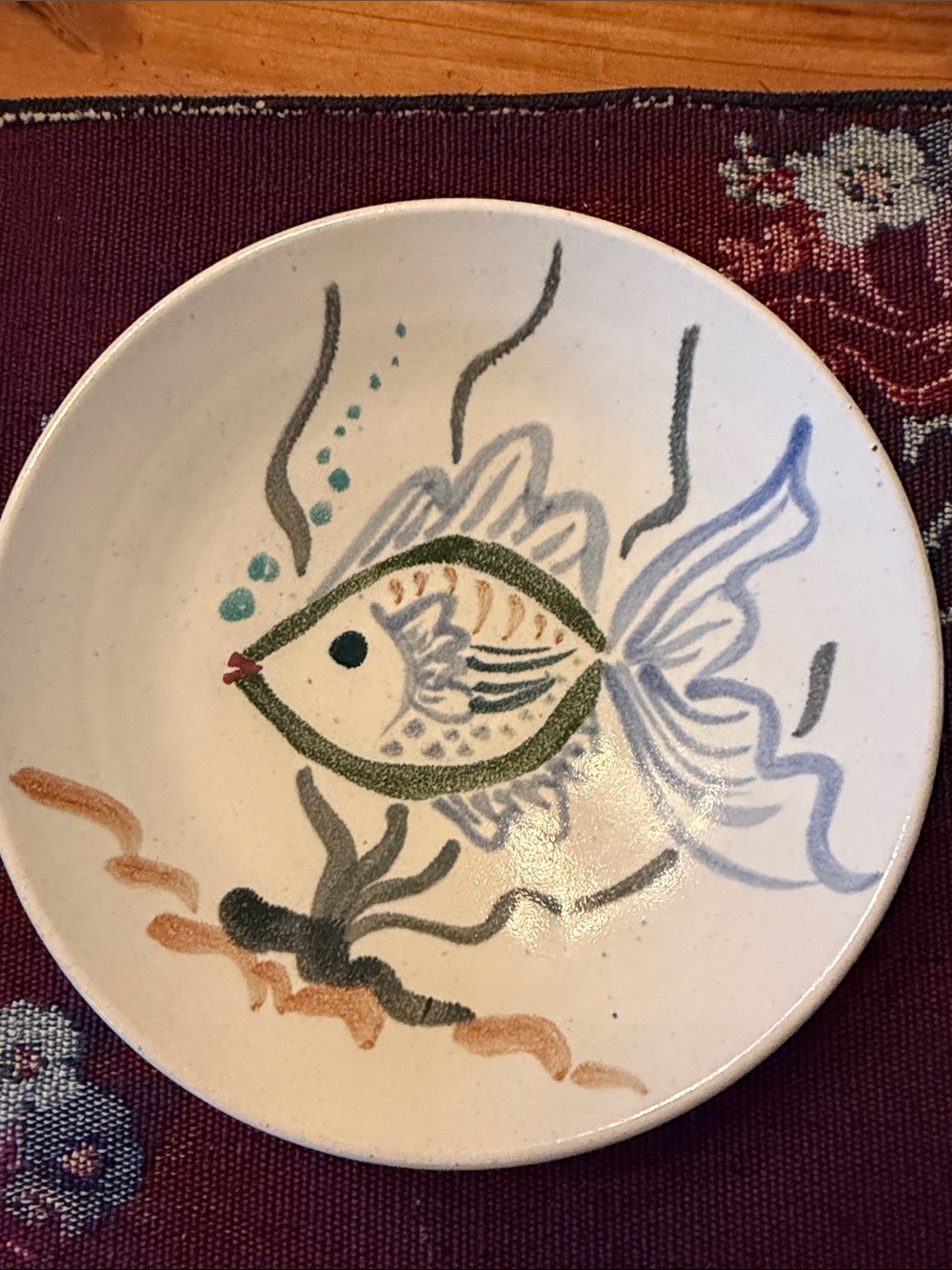 Molla Pottery Hand painted signed